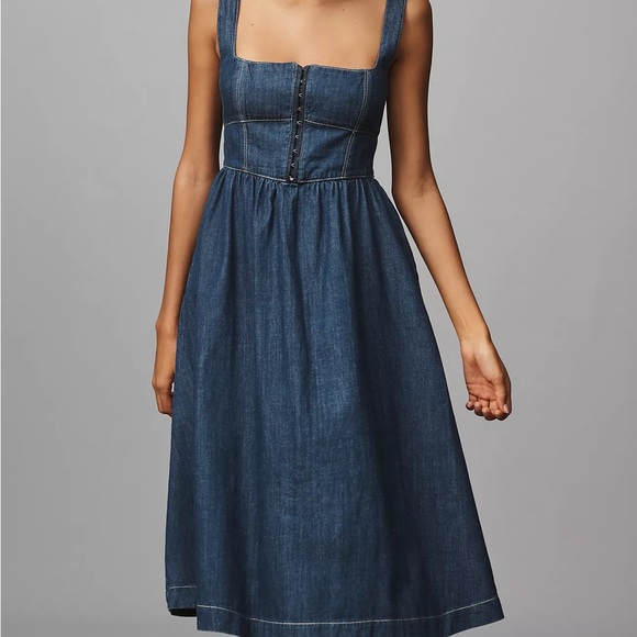 Reformation Indigo Denim Midi Dress